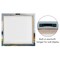 Americanflat Canvas Wall Art Featuring White Sailboats, Blue Ocean, Beige Sand and Cloudy Sky - Gallery Wrap - Seascape Coastal Wall Art